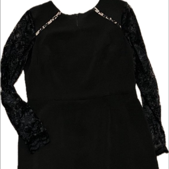 Ivy & Blu Women's Elegant Floral Lace Sleeves Pencil Dress -Black size 16 - Picture 4 of 15